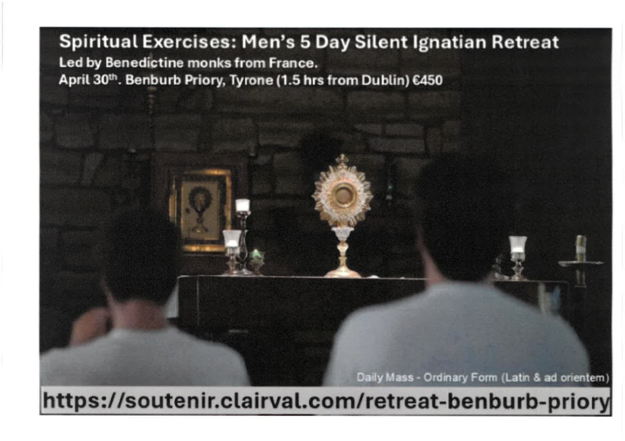 Men’s Retreat at Benburb Priory poster